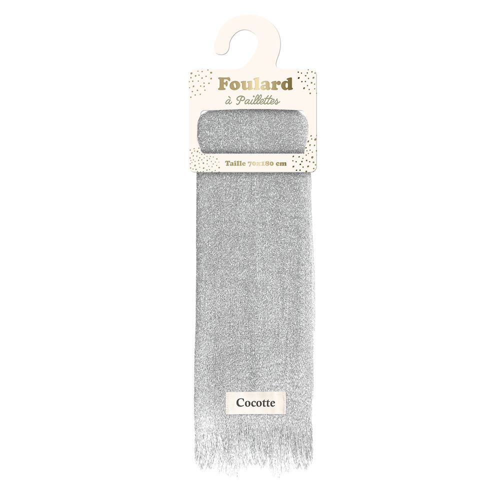 Foulard/pareo paillettes cocotte