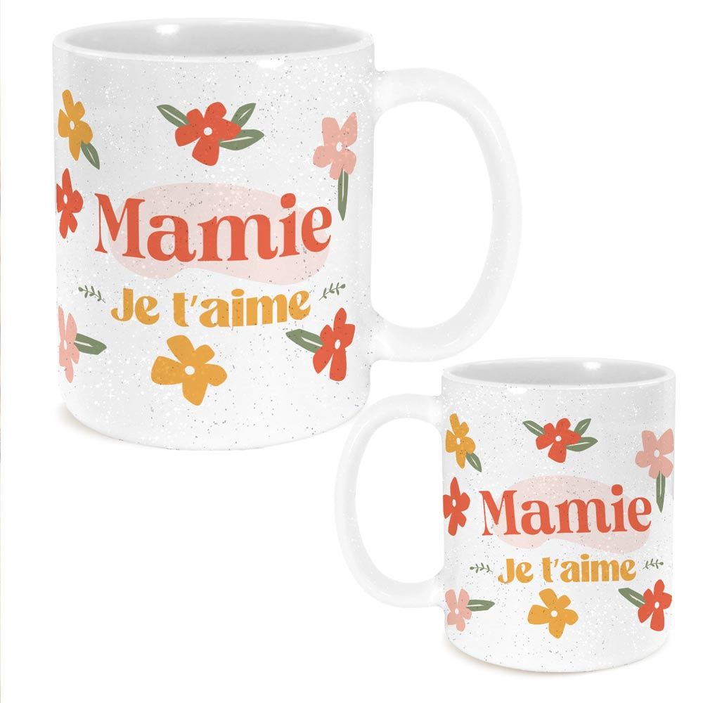 Mug pailettes mamie je t aime