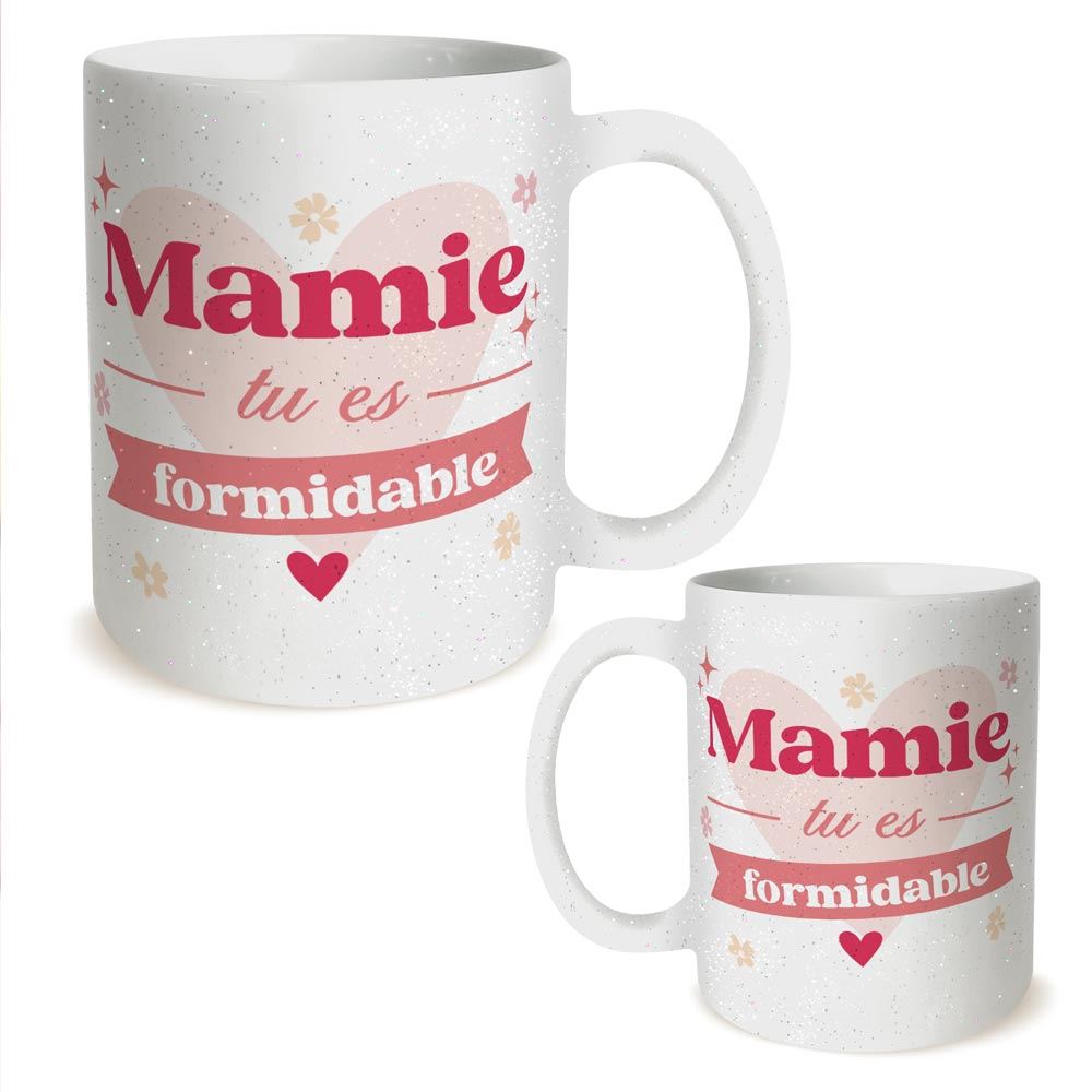 Mug paillettes mamie tu es formidable