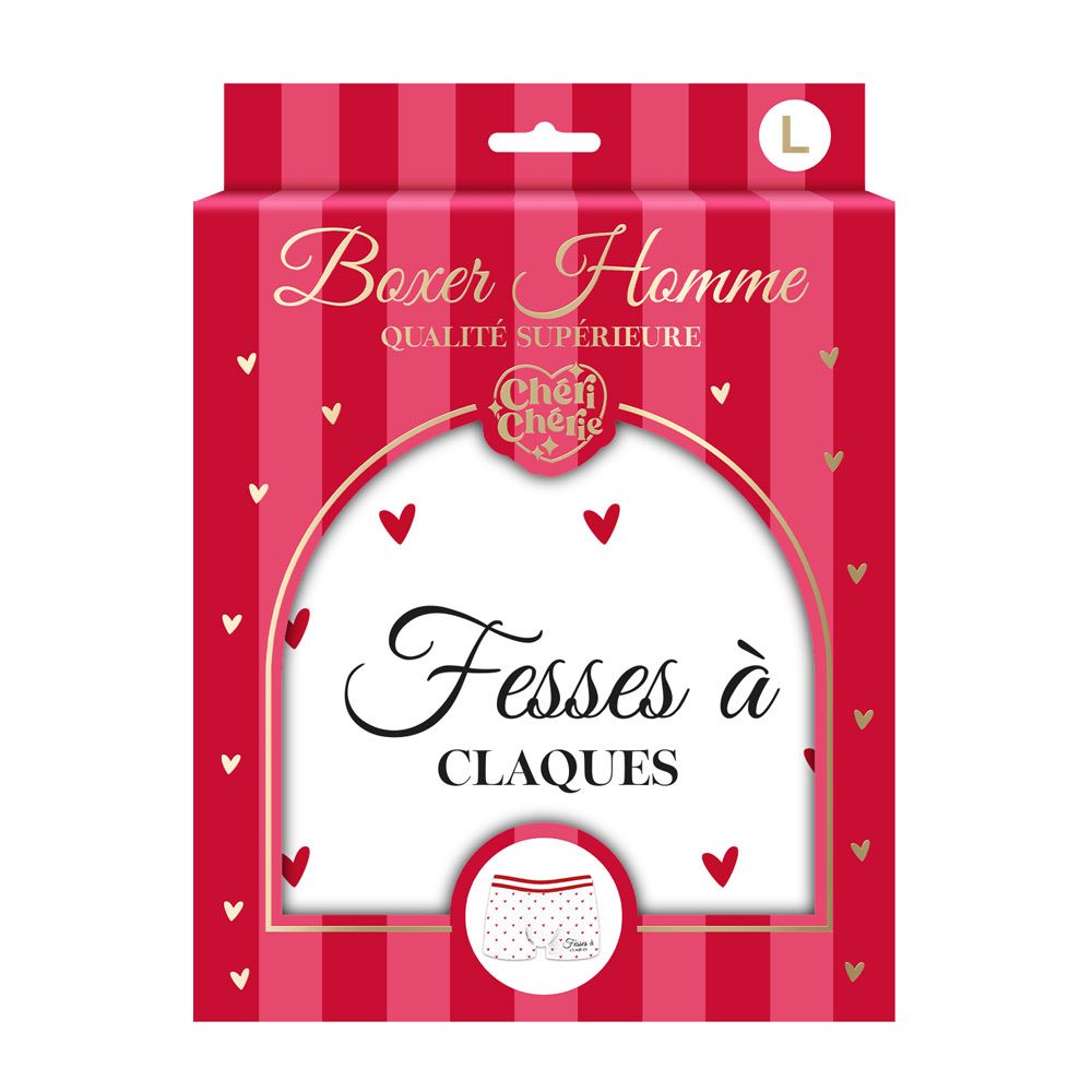 Boxer motifs cŒur "fesses a claques" taille l