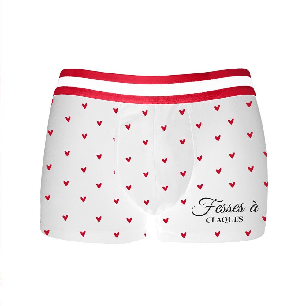Boxer motifs cŒur "fesses a claques" taille m