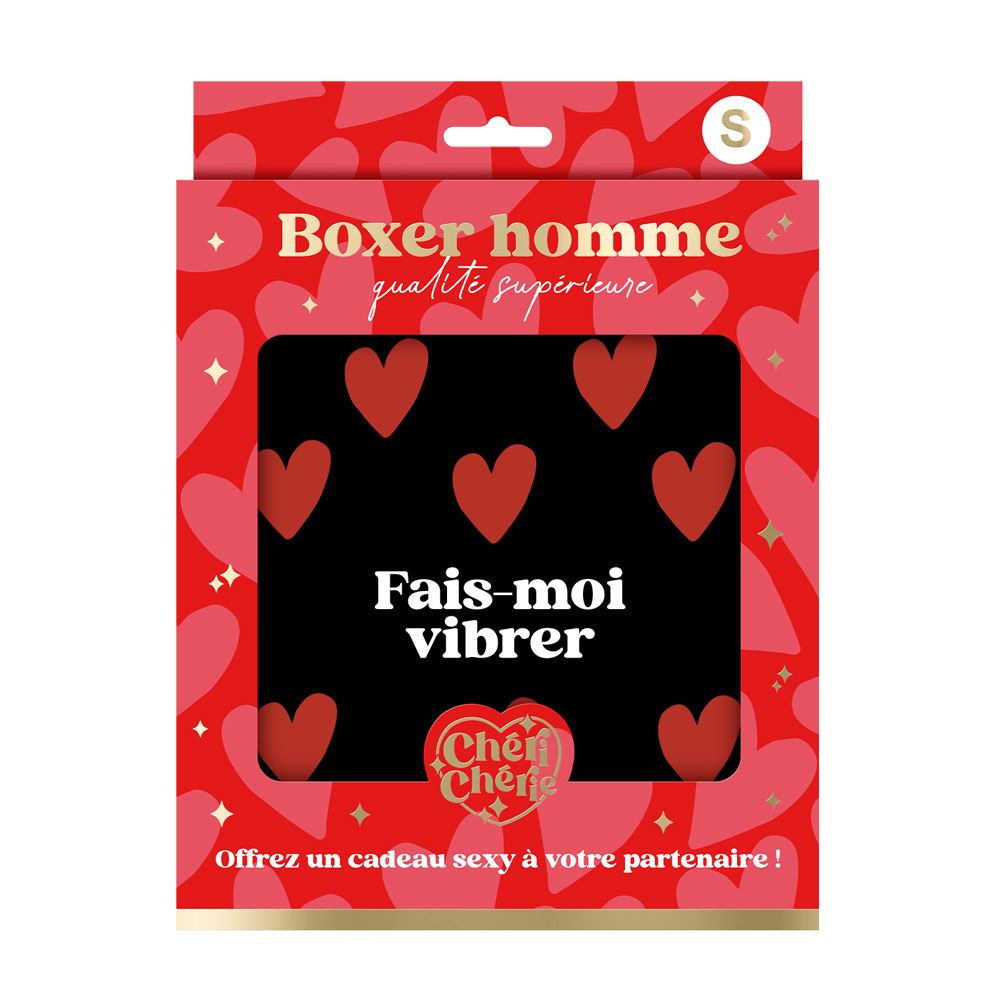 Boxer motifs coeur fais moi vibrer taille s saint valentin