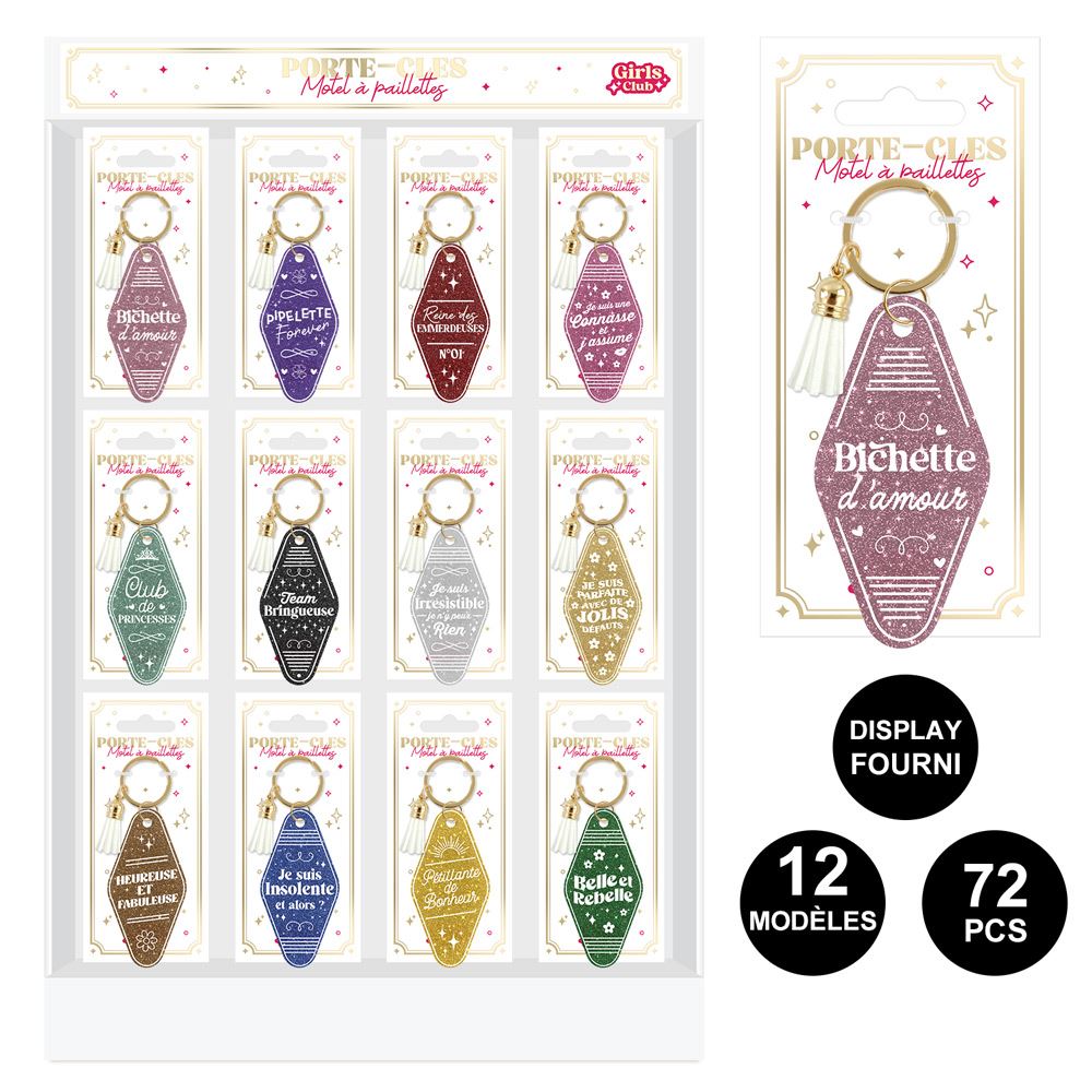 Display porte cles motel paillettes