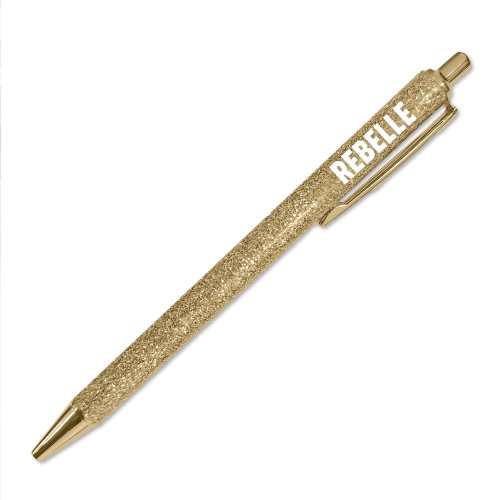 Stylo a paillettes dore rebelle