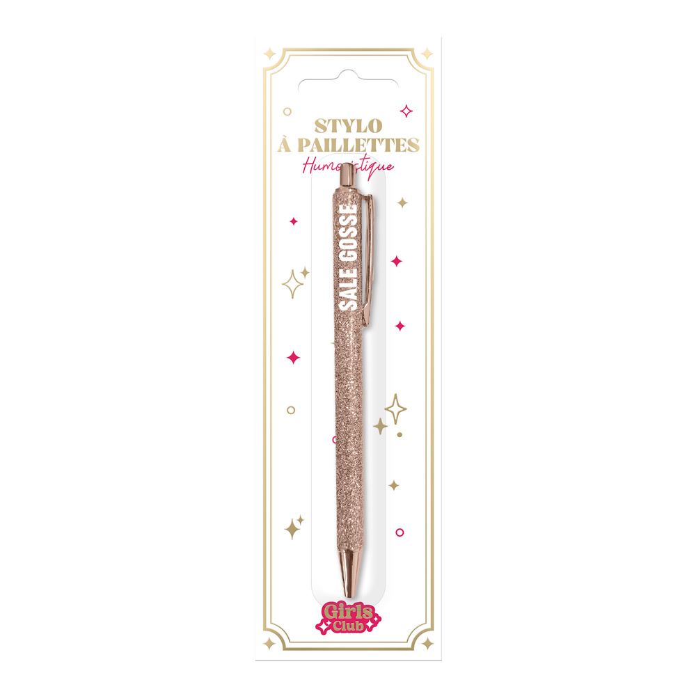 Stylo a paillettes rose gold sale gosse