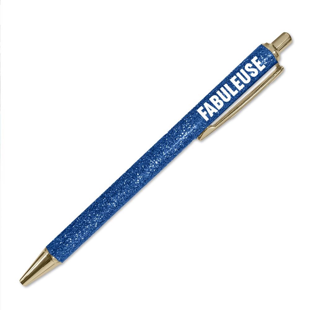 Stylo a paillettes bleu fabuleuse