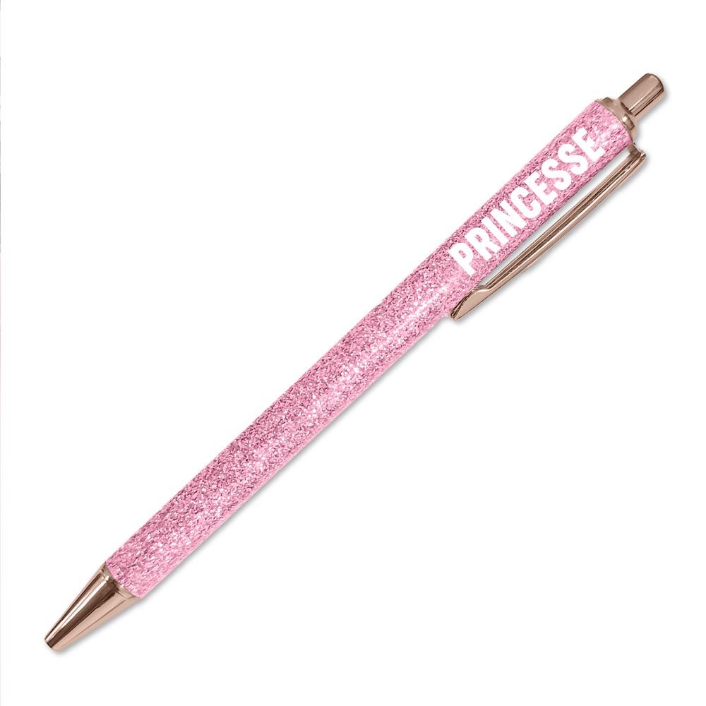 Stylo a paillettes rose princesse