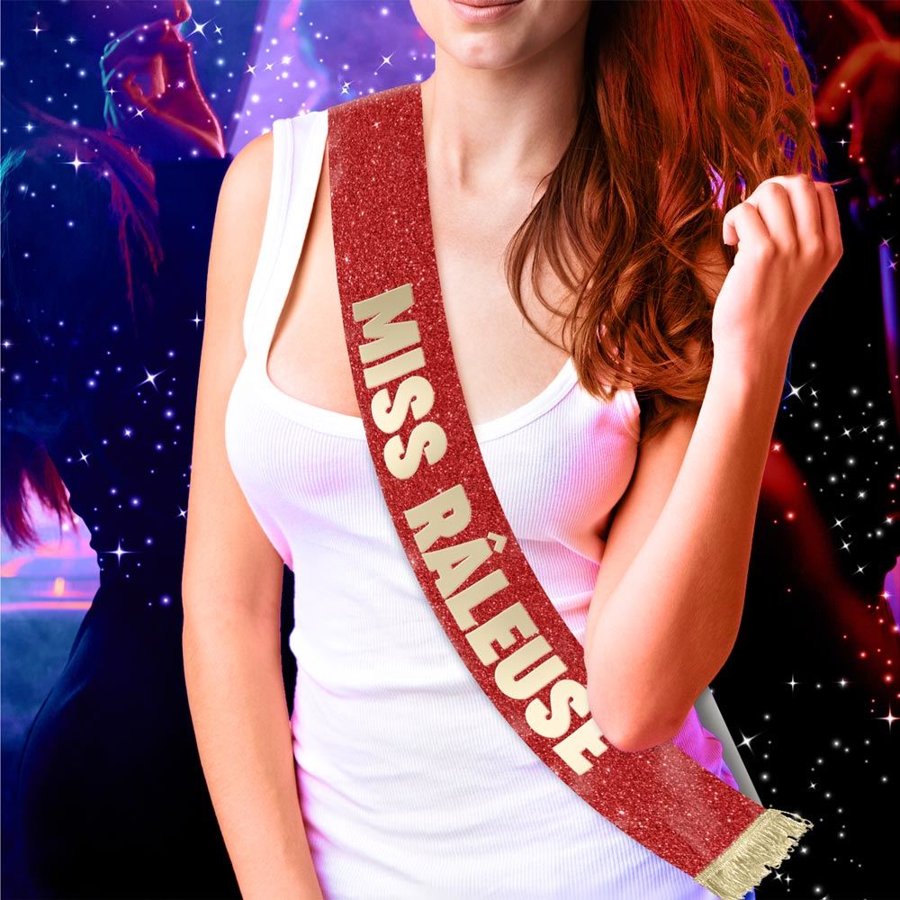 Echarpe miss dore a paillettes miss raleuse