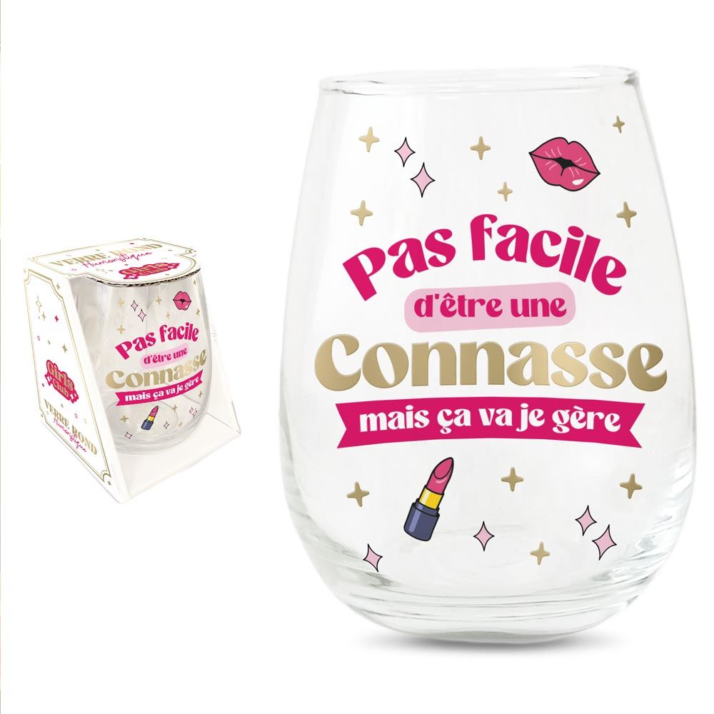 Verre rond connasse