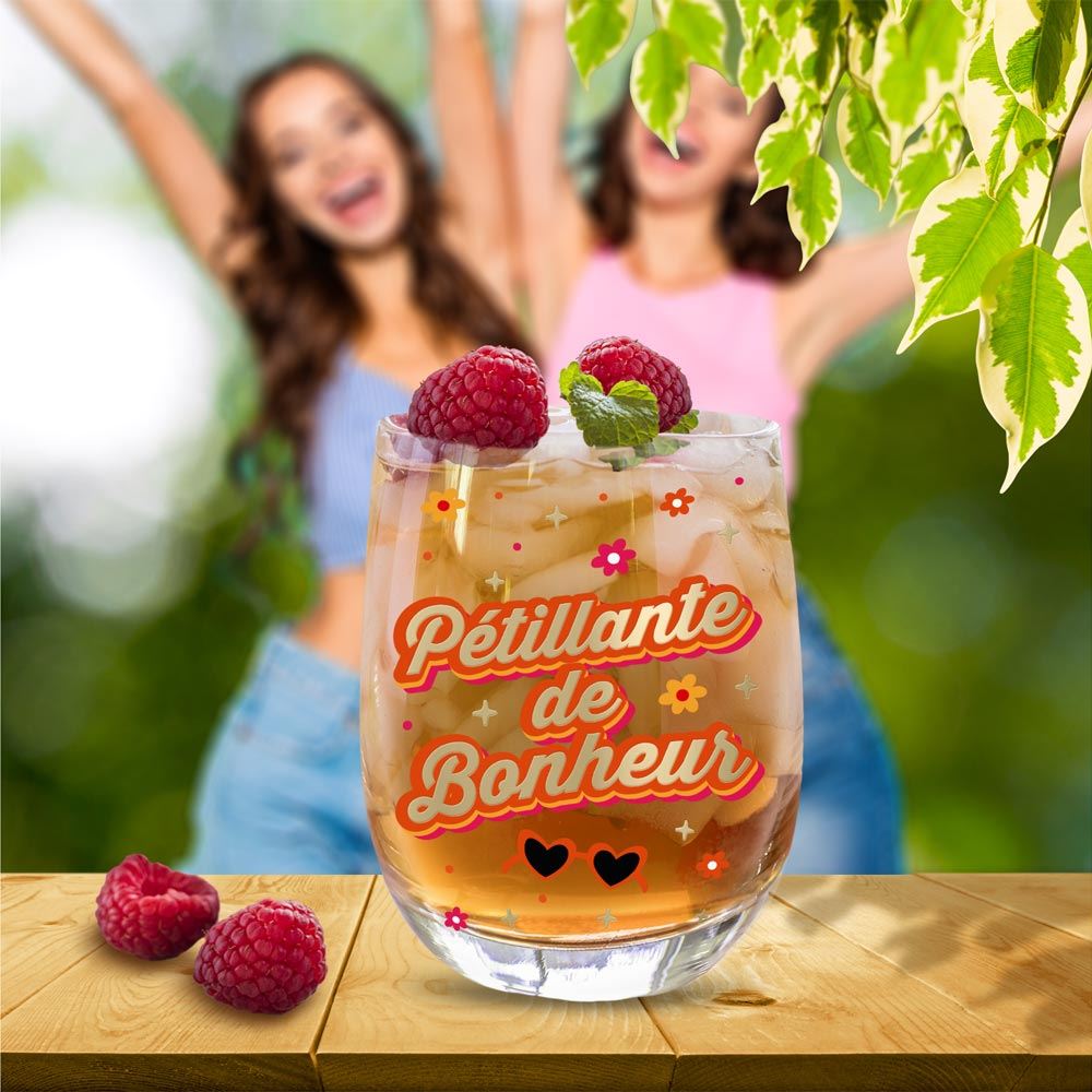 Verre rond petillante