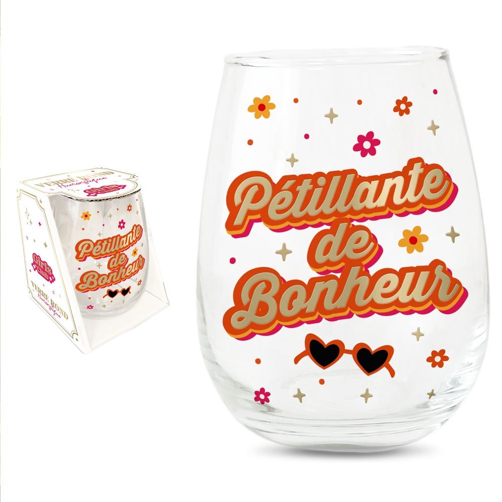 Verre rond petillante