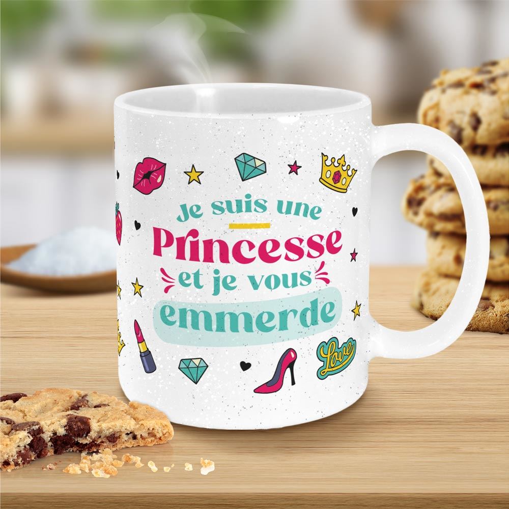 Mug a paillettes princesse