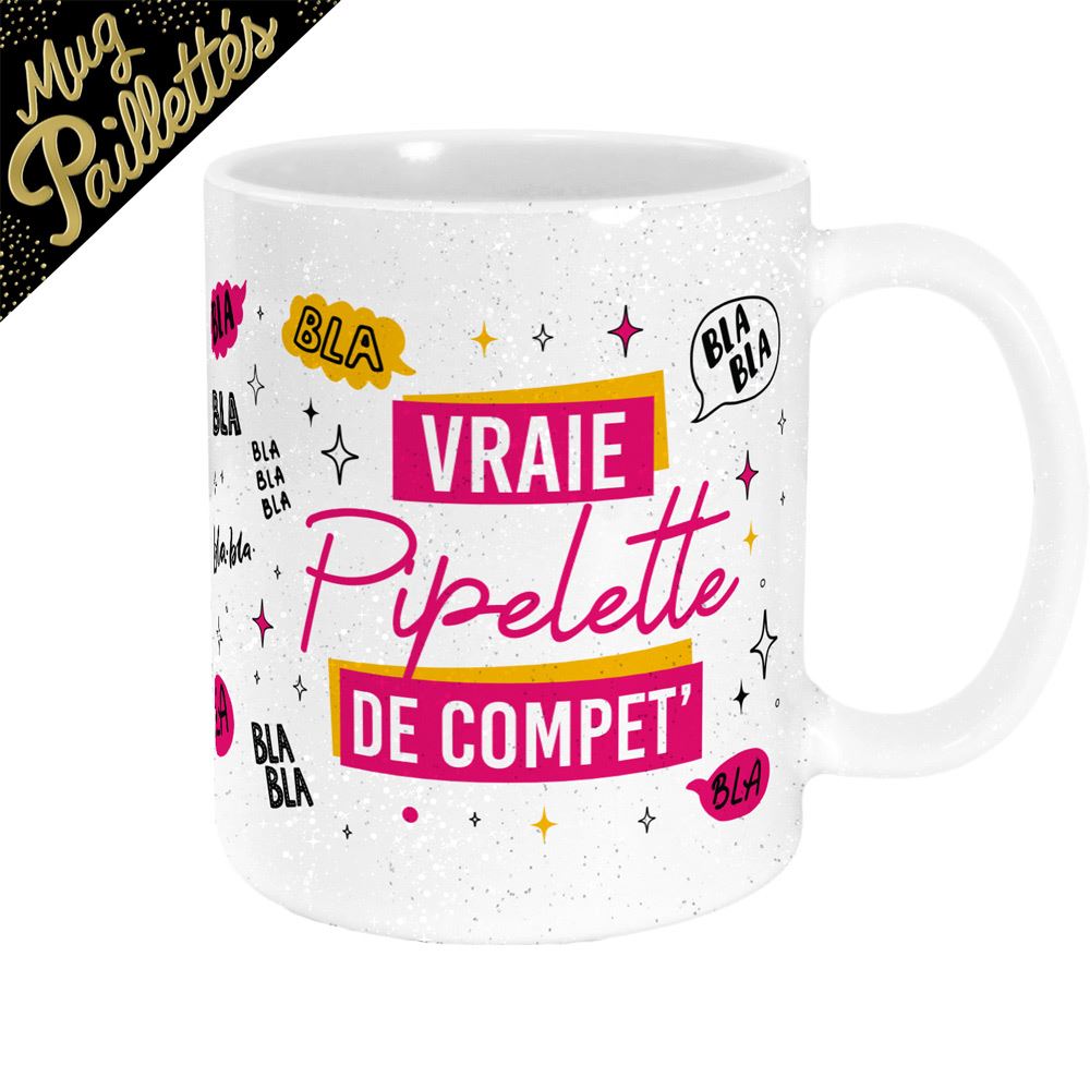 Mug a paillettes pipelette