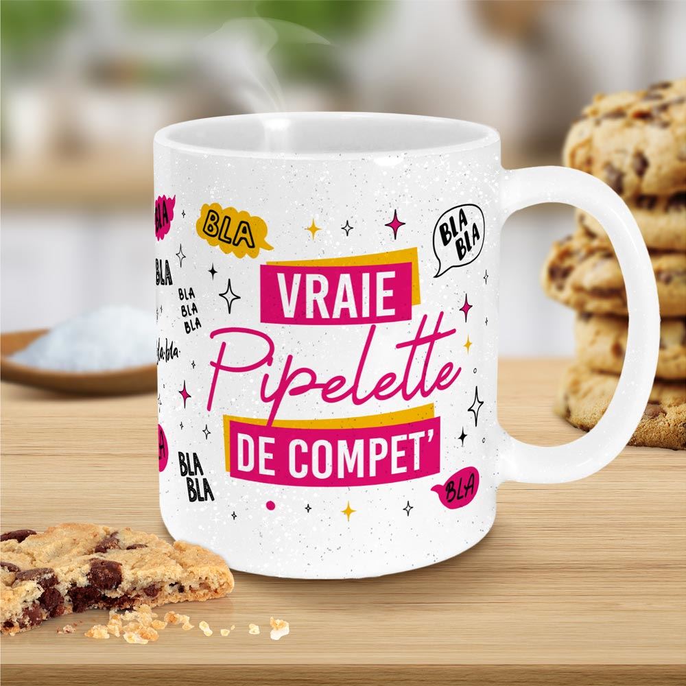 Mug a paillettes pipelette