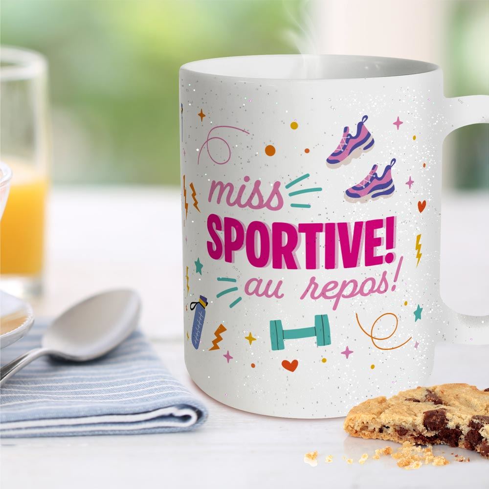 Mug a paillettes sportive