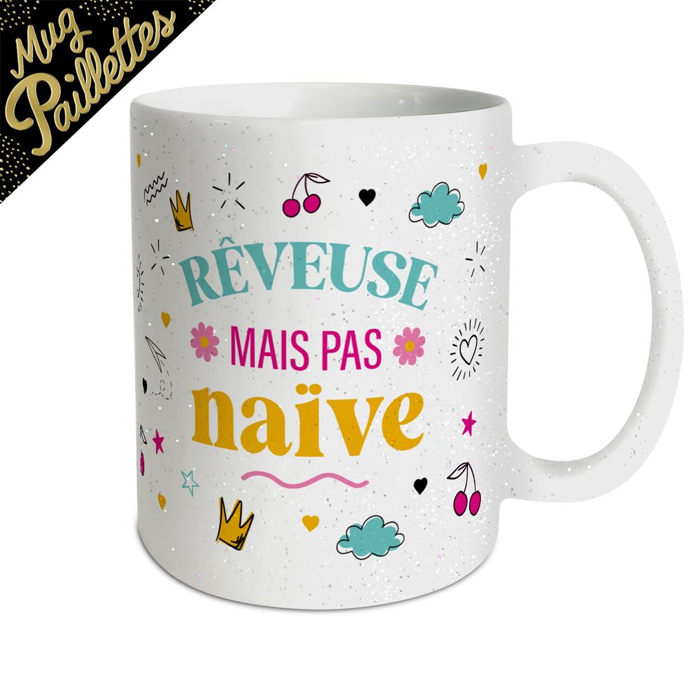 Mug a paillettes reveuse