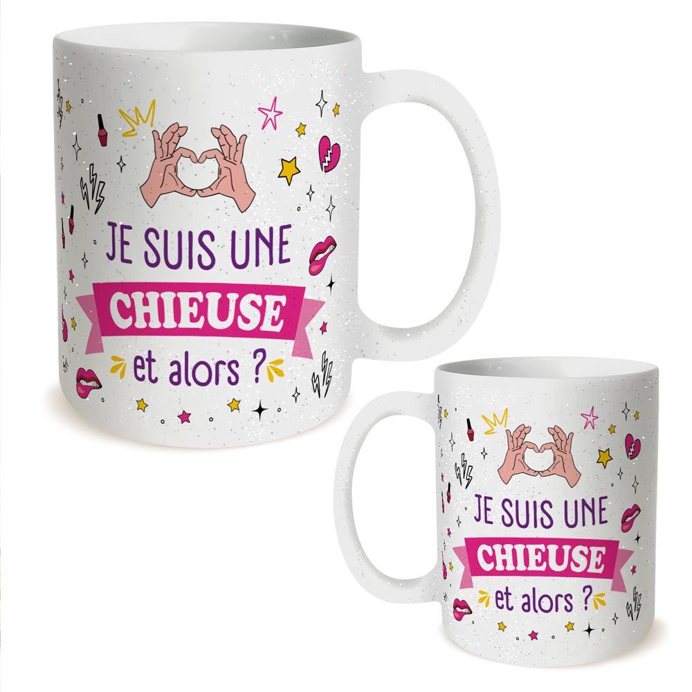 Mug a paillettes chieuse