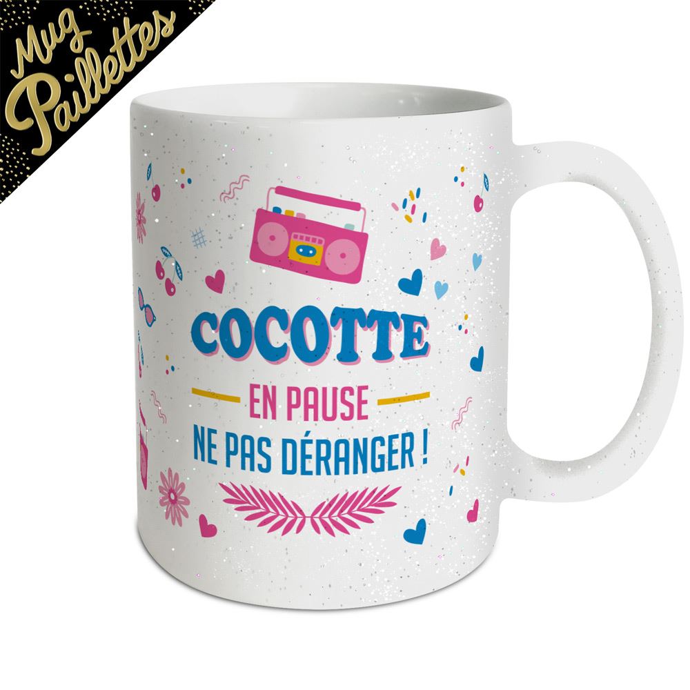 Mug a paillettes cocotte