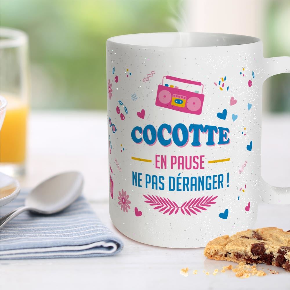 Mug a paillettes cocotte
