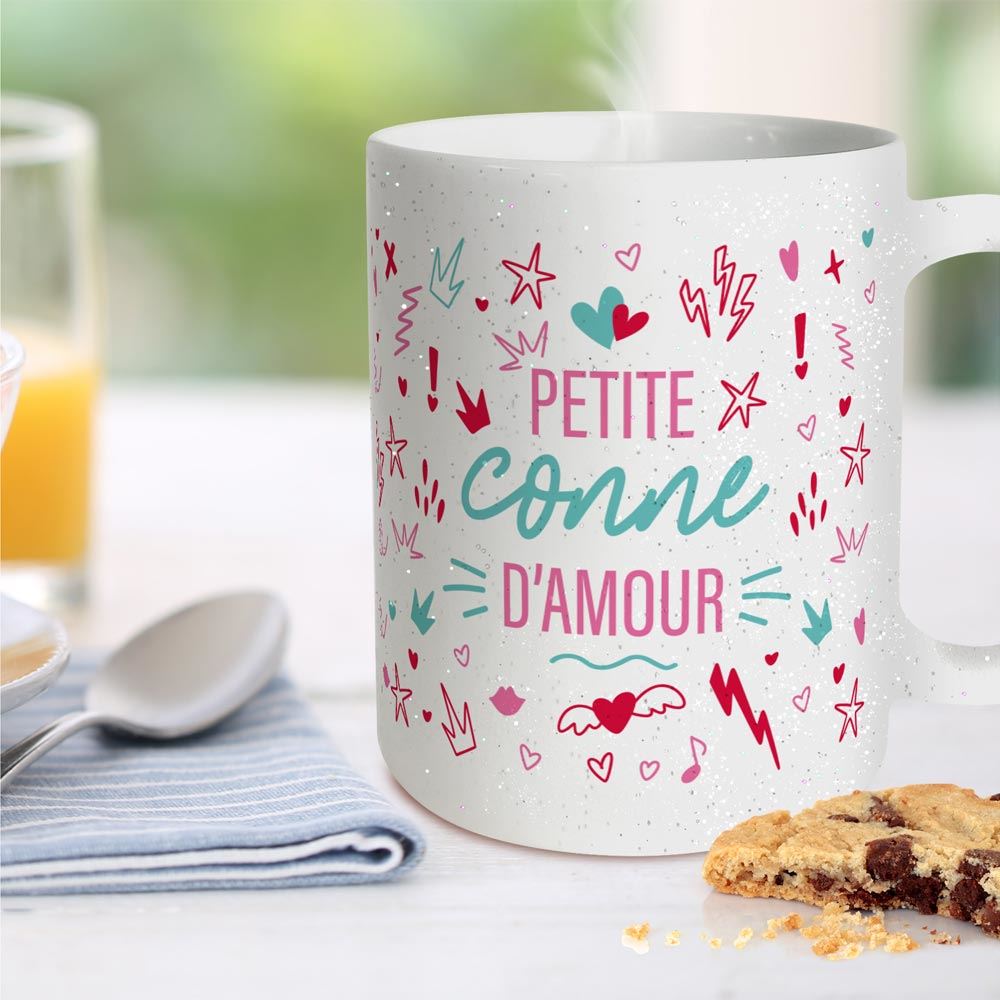 Mug a paillettes petite conne