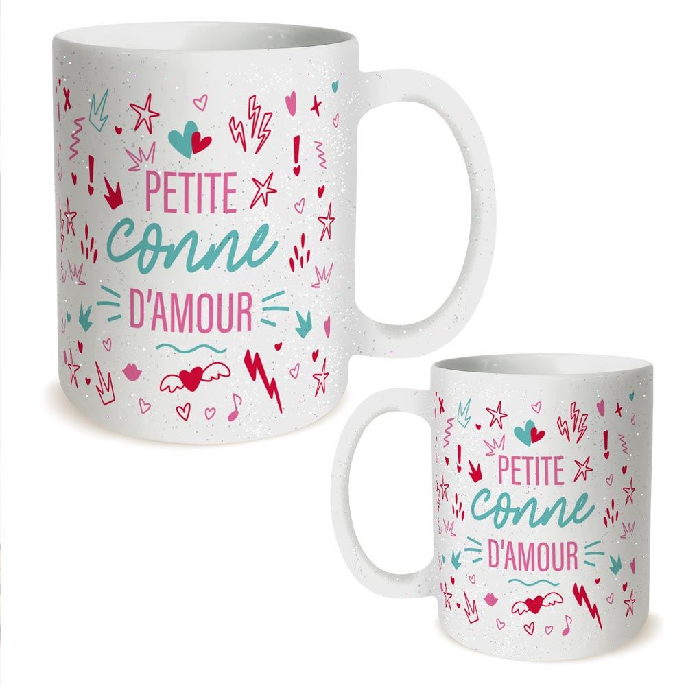 Mug a paillettes petite conne