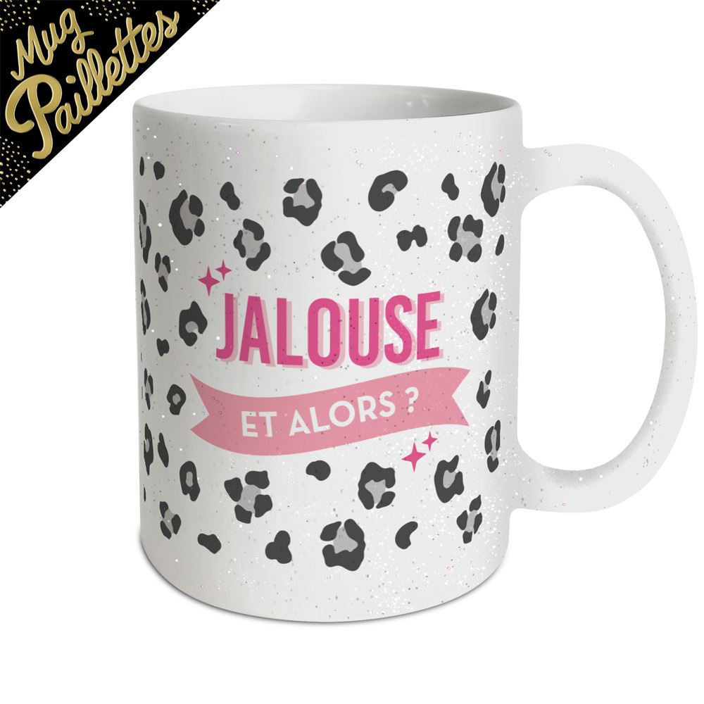 Mug a paillettes leopard jalouse