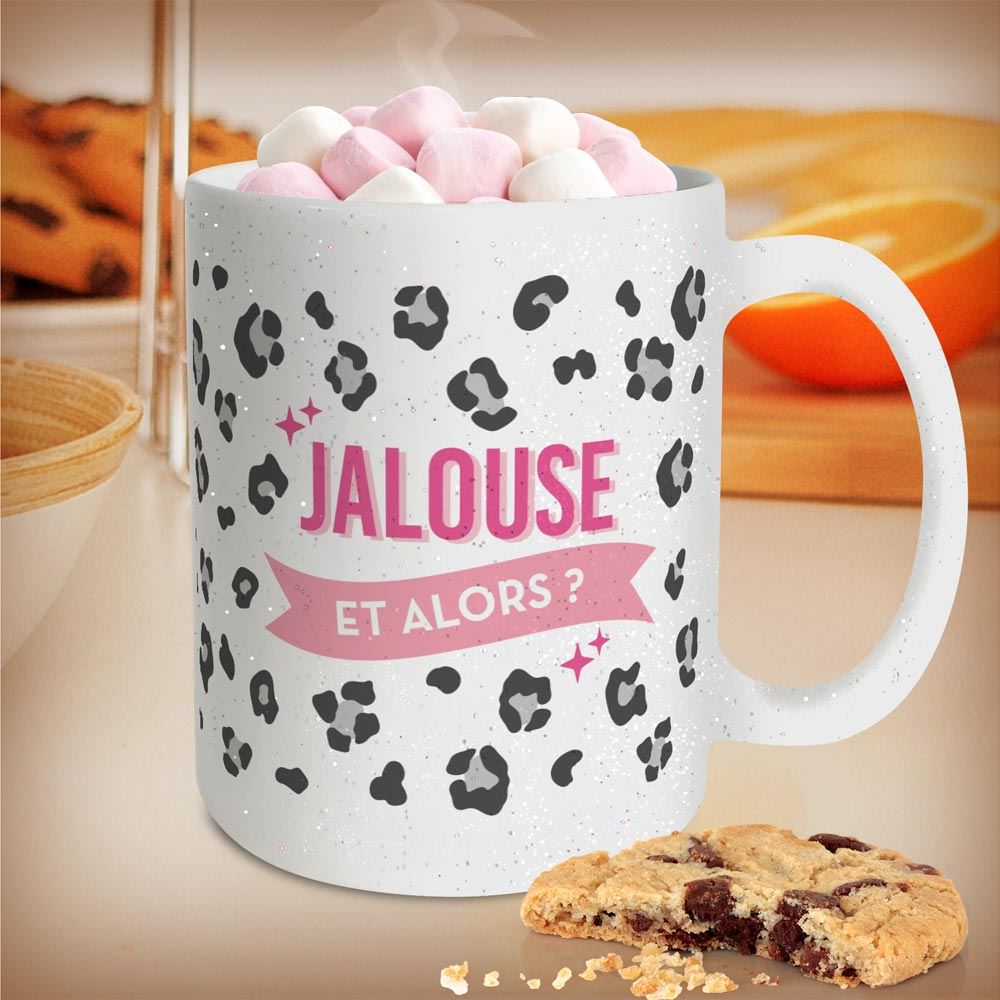Mug a paillettes leopard jalouse