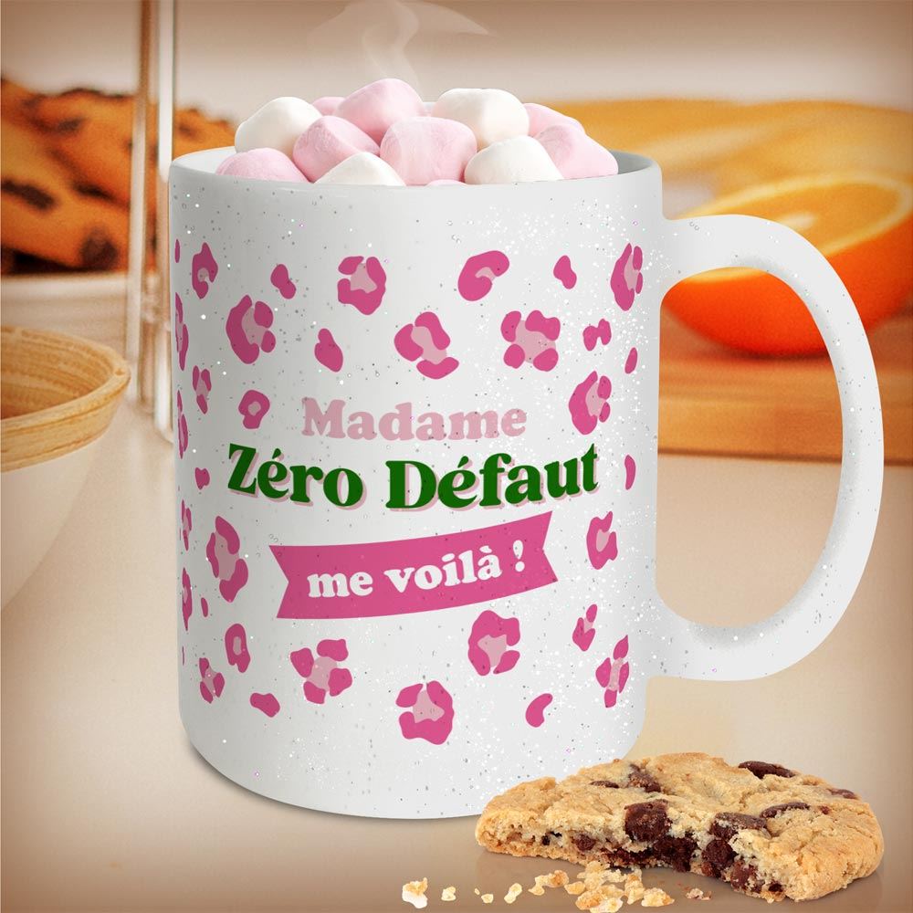 Mug a paillettes leopard madame zero