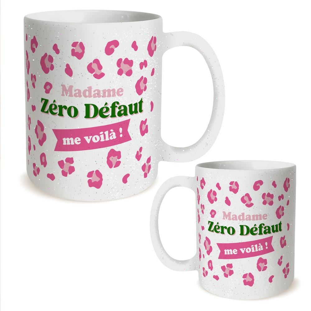Mug a paillettes leopard madame zero