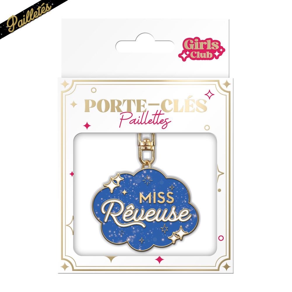 Porte cles paillettes reveuse