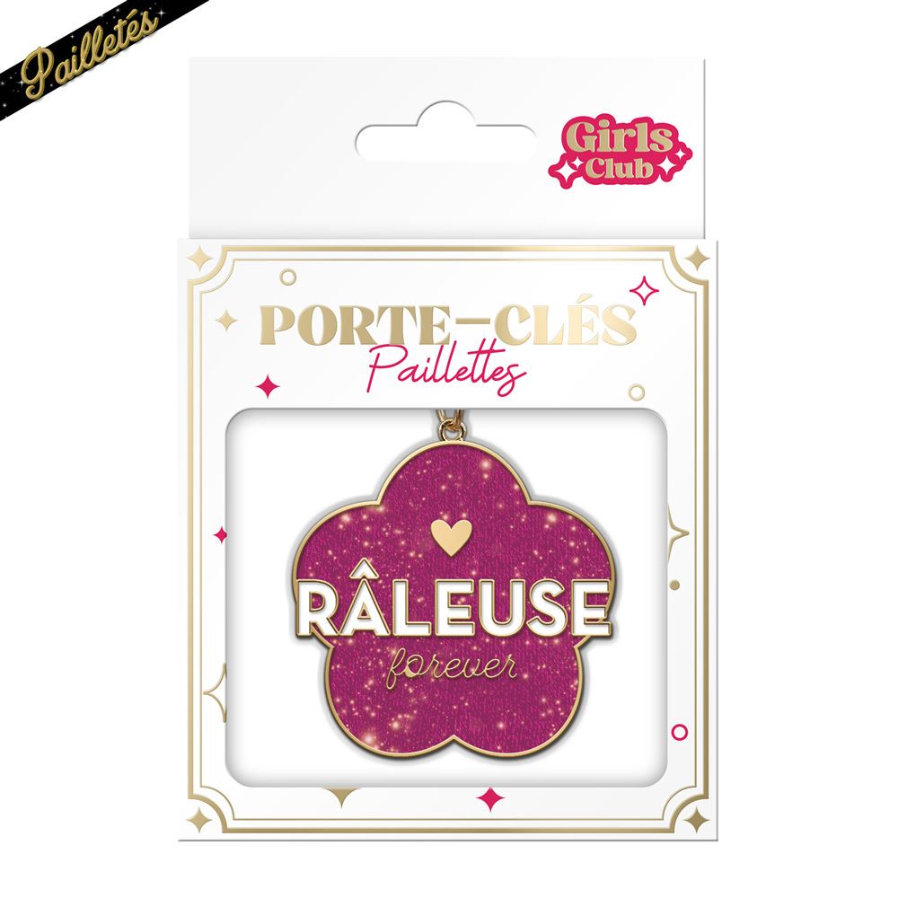 Porte cles paillettes raleuse