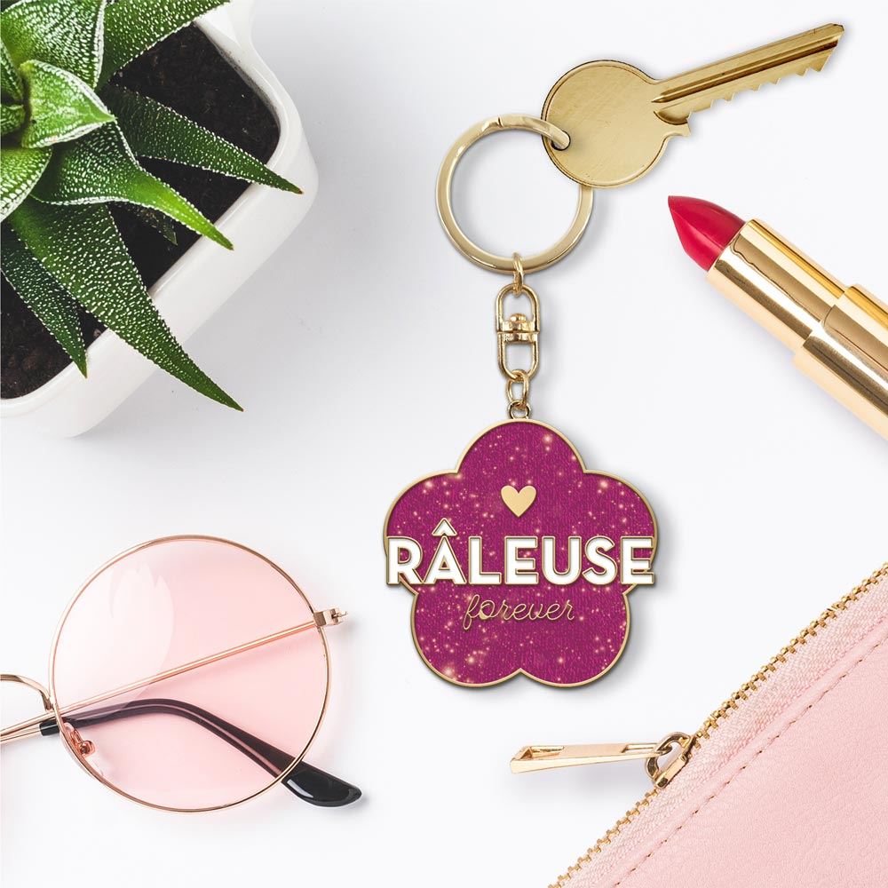 Porte cles paillettes raleuse