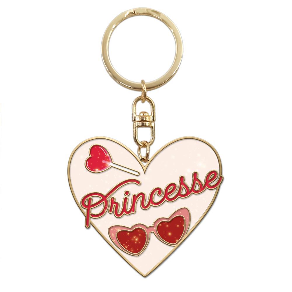 Porte cles paillettes princesse