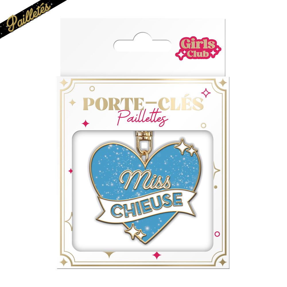 Porte cles paillettes chieuse