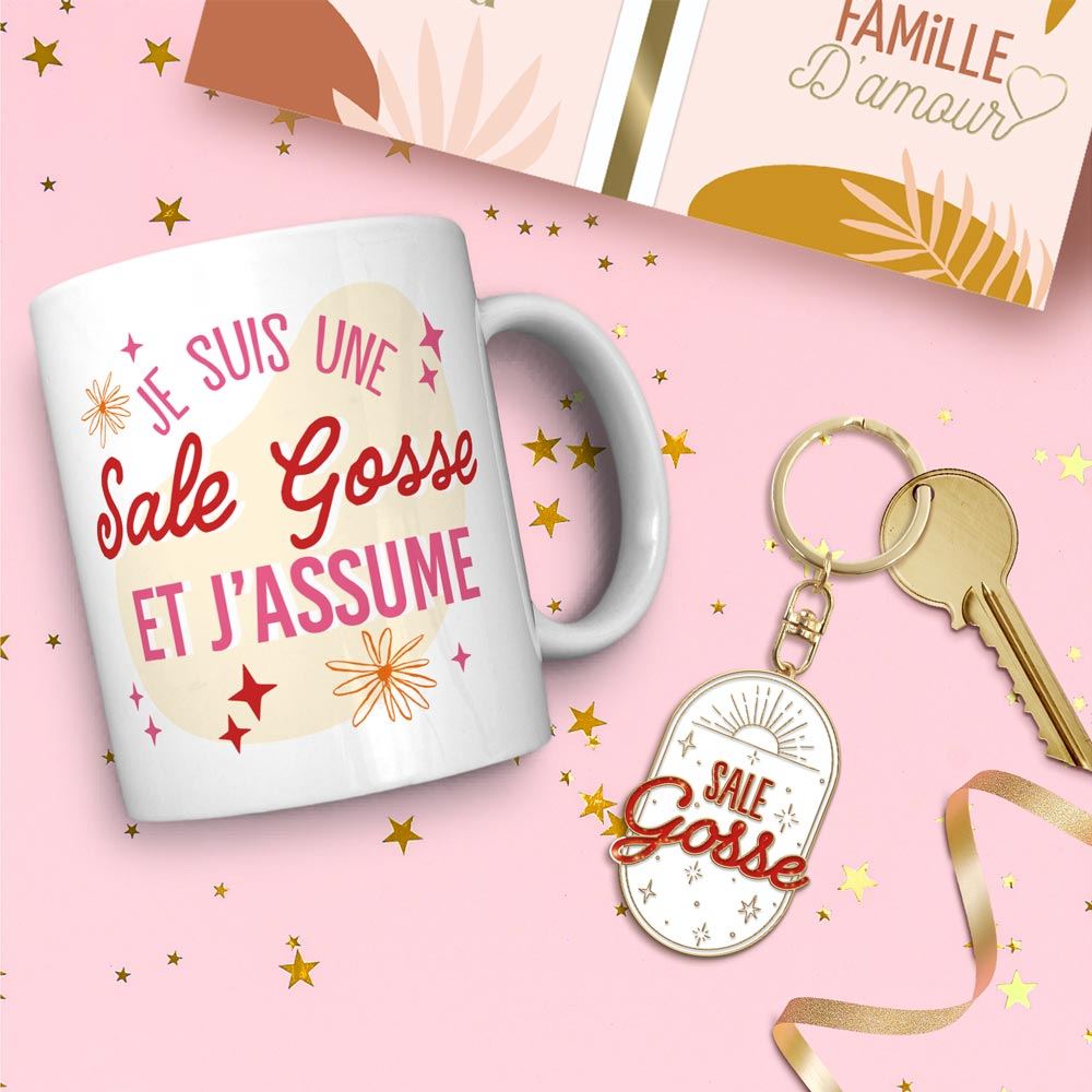 Coffret mug porte cles paillettes sale gosse
