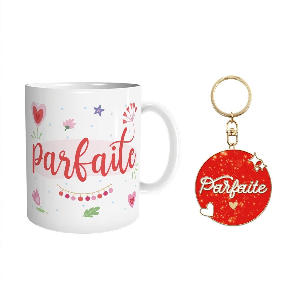 Coffret mug porte cles paillettes parfaite
