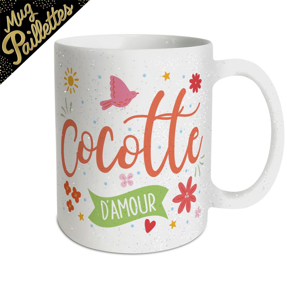 Mug a paillettes cocotte