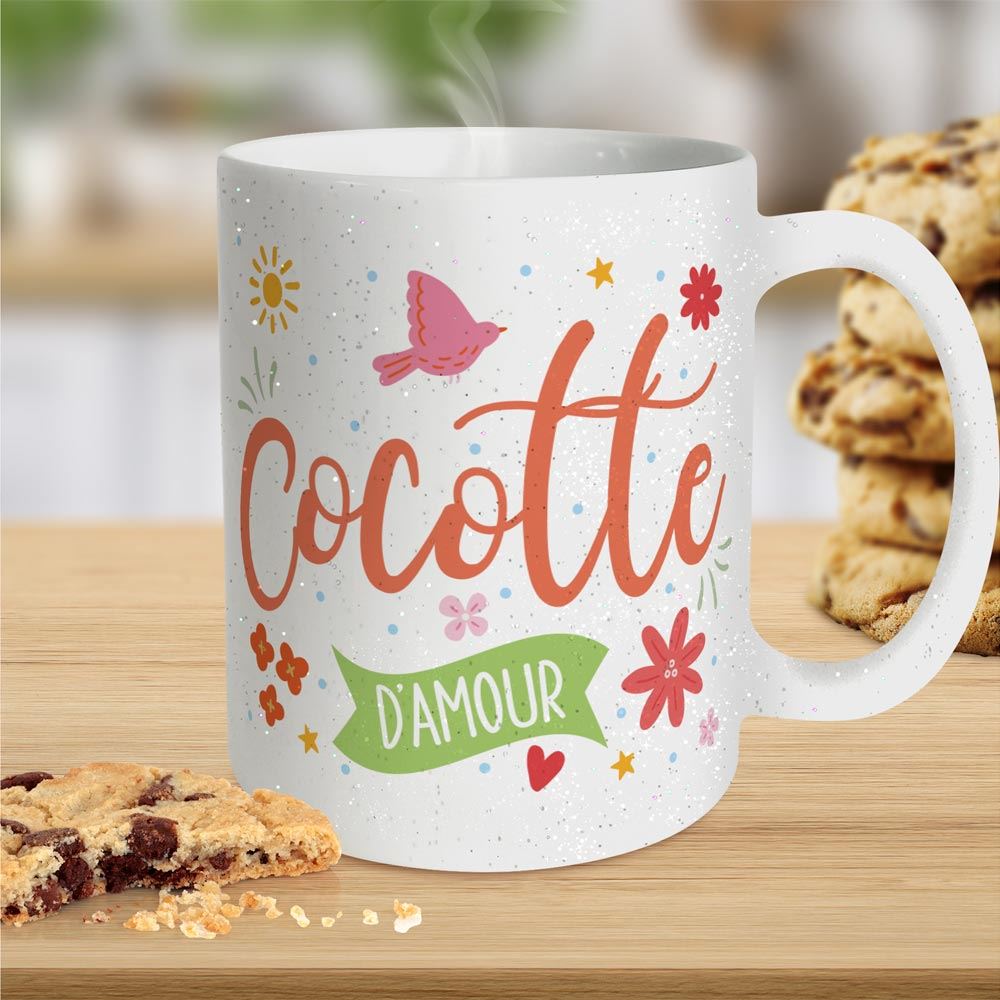 Mug a paillettes cocotte