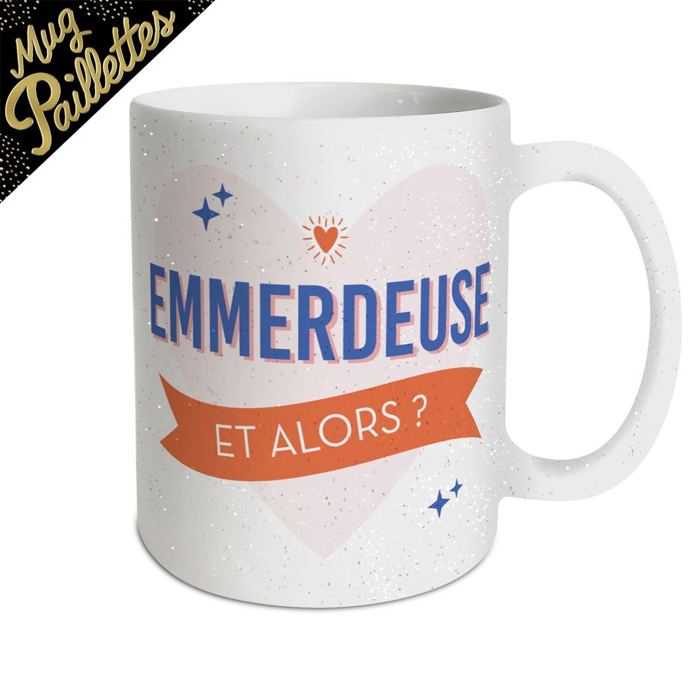 Mug a paillettes emmerdeuse