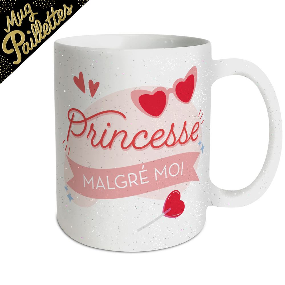 Mug a paillettes princesse