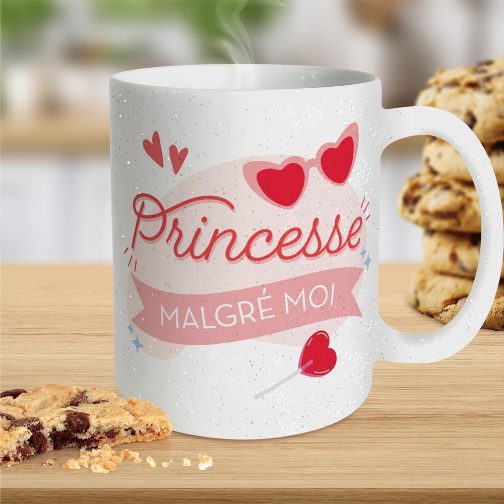 Mug a paillettes princesse