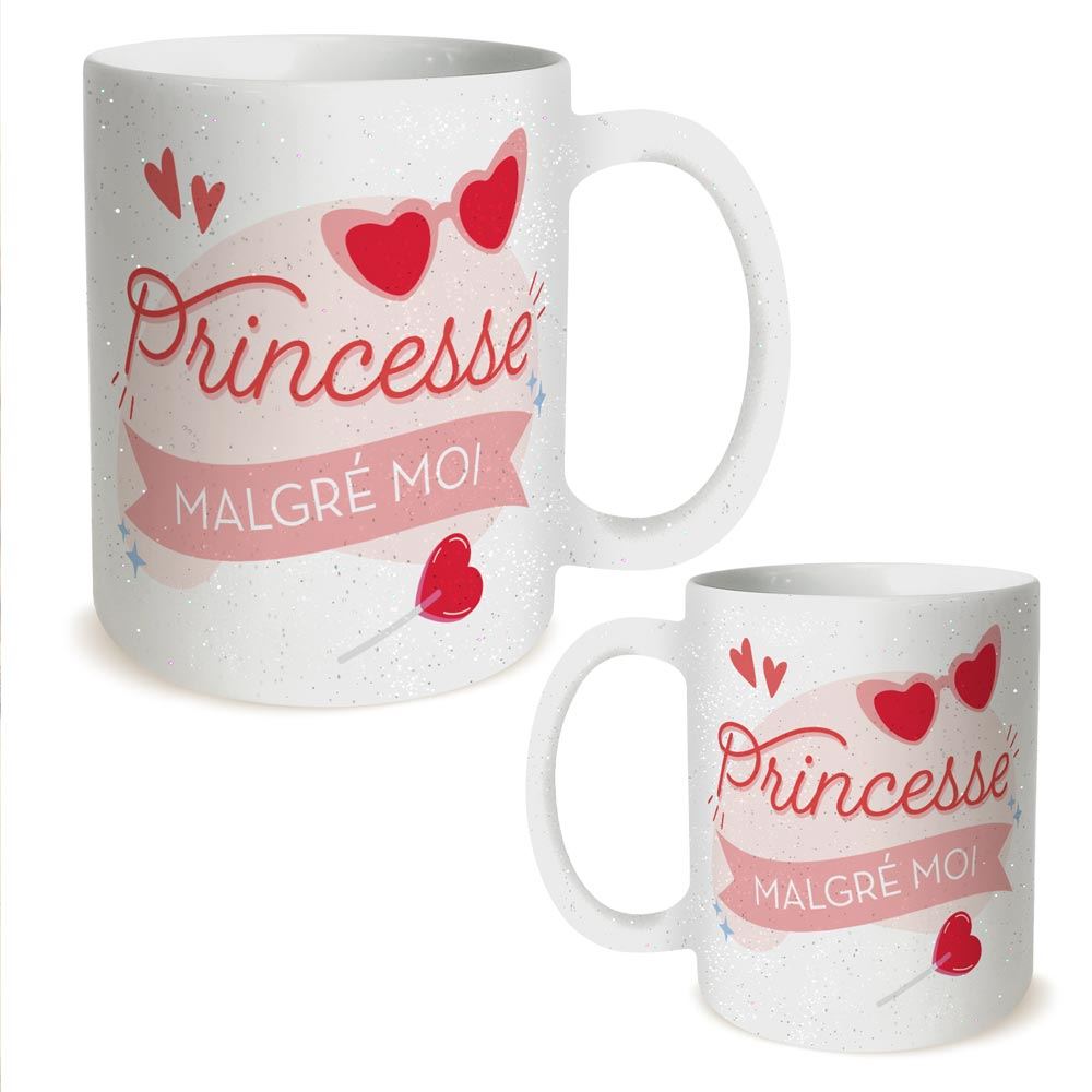 Mug a paillettes princesse