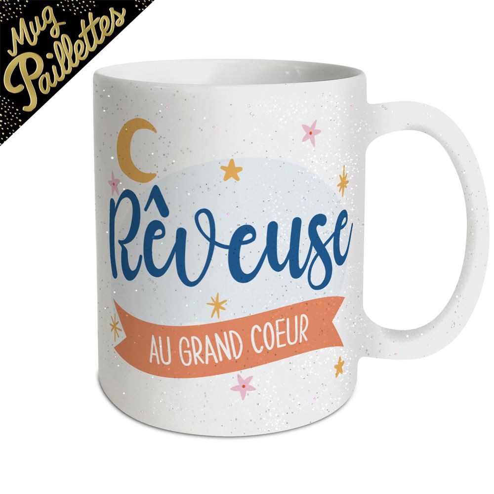 Mug a paillettes reveuse