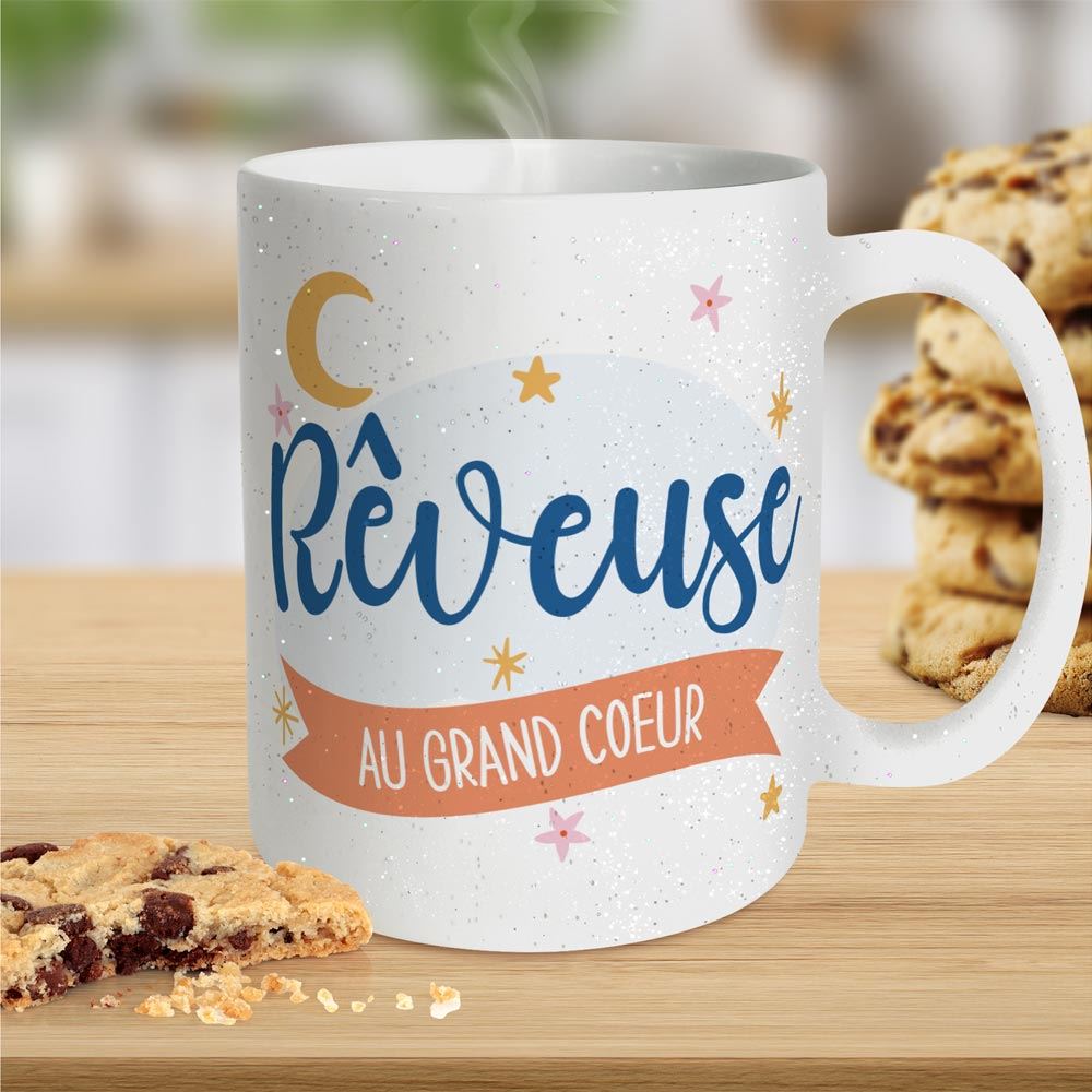 Mug a paillettes reveuse