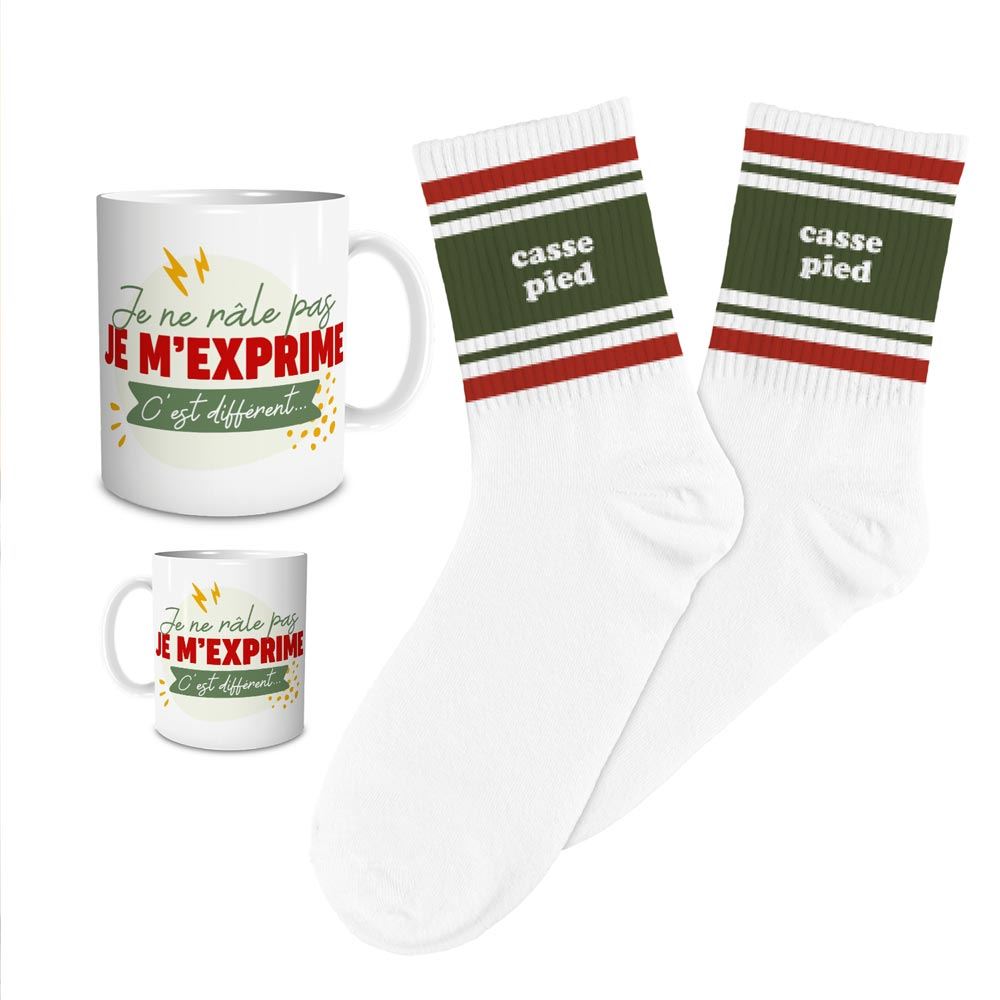 Coffret mug chaussettes casse pied