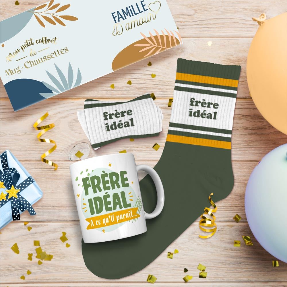 Coffret mug chaussettes frere ideal
