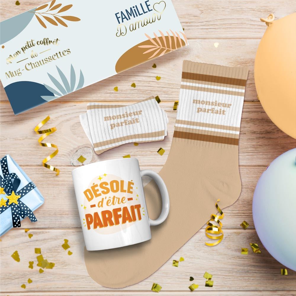 Coffret mug chaussettes monsieur parfait
