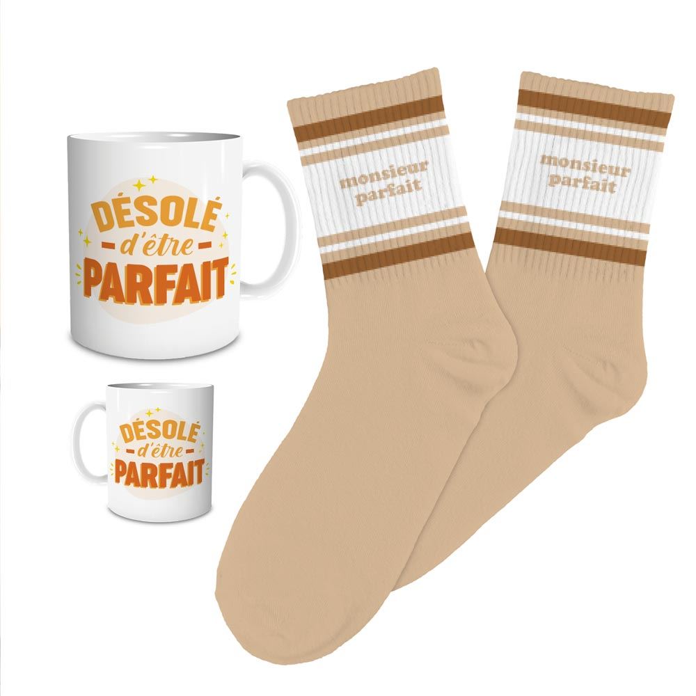 Coffret mug chaussettes monsieur parfait
