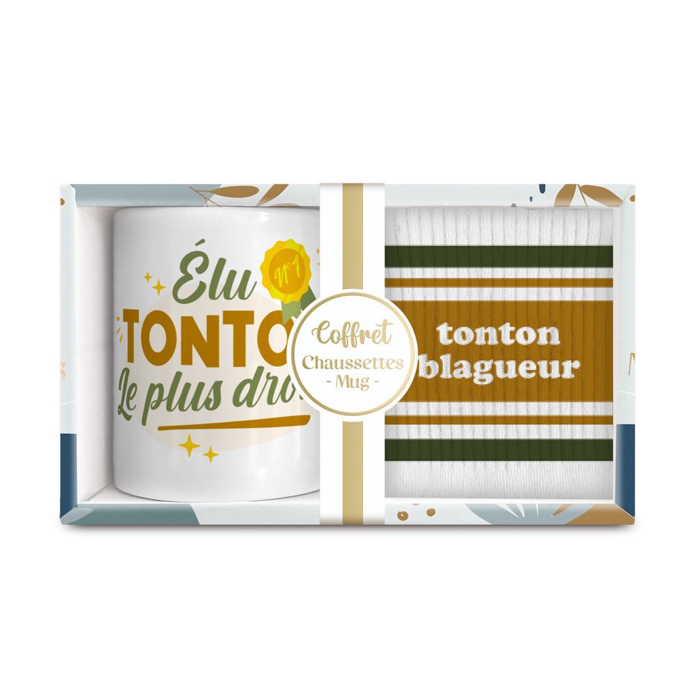 Coffret mug chaussettes tonton blagueur