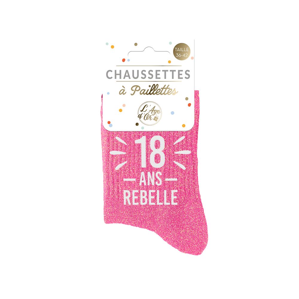 Chaussettes paillettes 18 ans